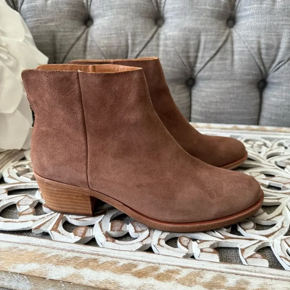 Kork-Ease Brown Suede Leather Ankle Boots Women’s 8
